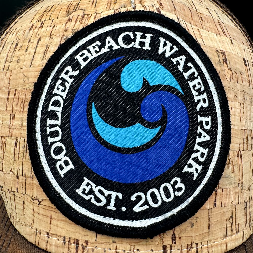 Silverwood  Boulder Beach Waterpark Snapback WOOD Triangle Cap Hat OSFM Patch‎